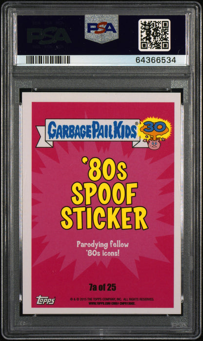 2015 TOPPS GARBAGE PAIL KIDS 30th ANNIVERSARY '80'S SPOOF MAD MICHAEL #7a 30th ANN.'80'S SPOOF-GREEN PSA 8