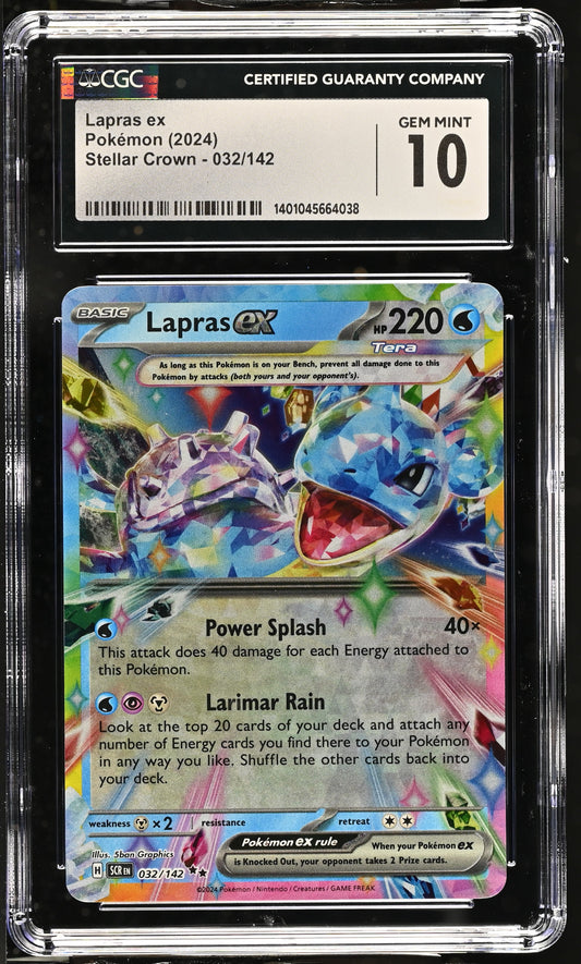 2024 Stellar Crown #032/142 Lapras ex CGC 10