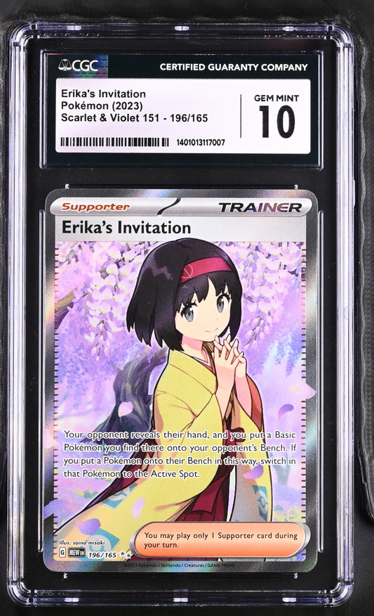 2023 Scarlet & Violet 151 #196/165 Erika's Invitation CGC 10