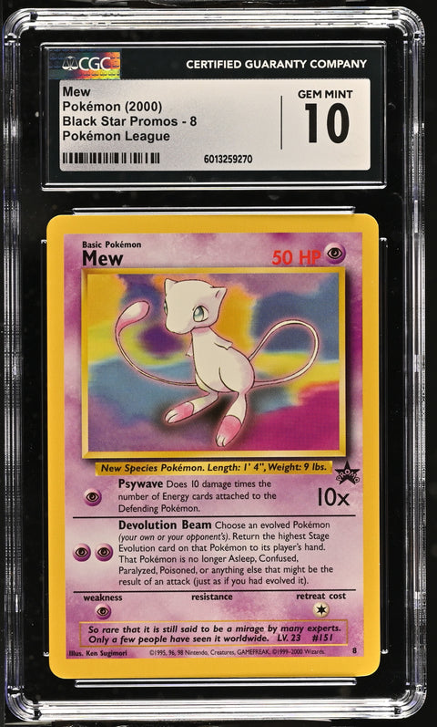 2000 Black Star Promos #8 Mew CGC 10