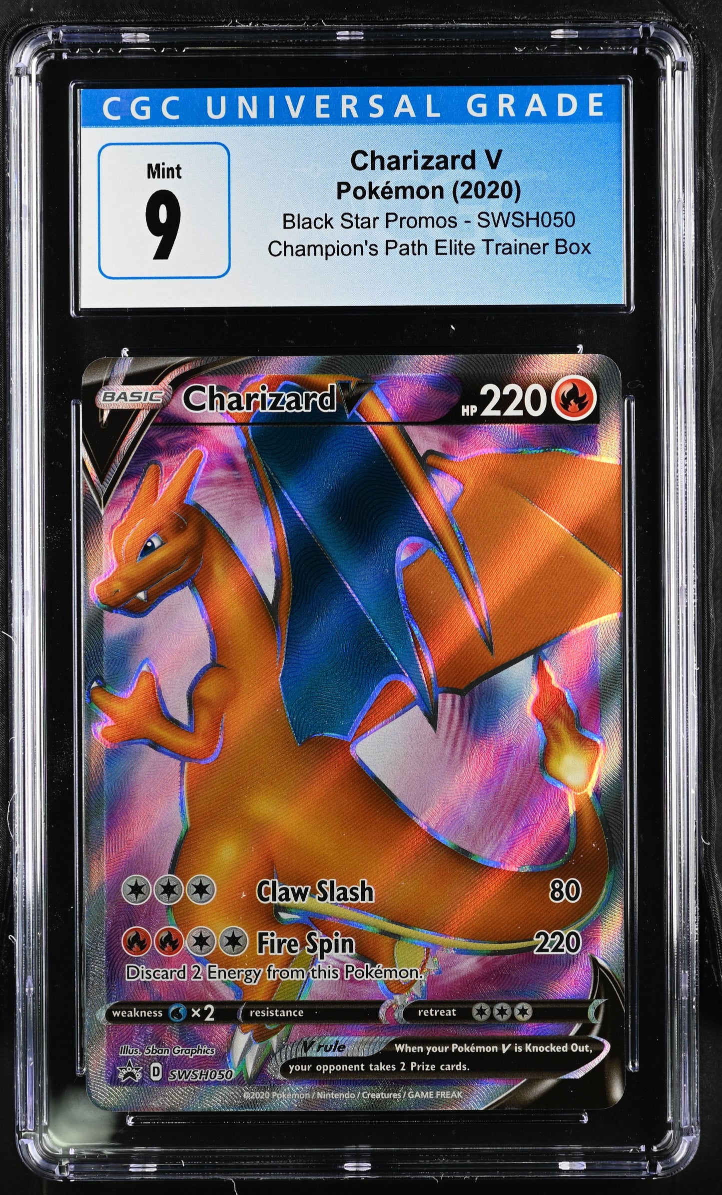 2020 Black Star Promos #SWSH050 Charizard V CGC 9