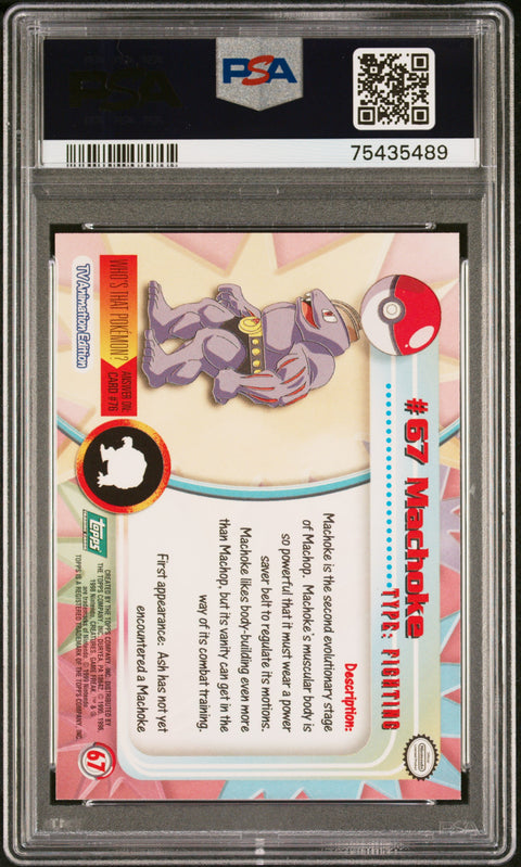 1999 Topps Pokemon Tv #67 Machoke PSA 10