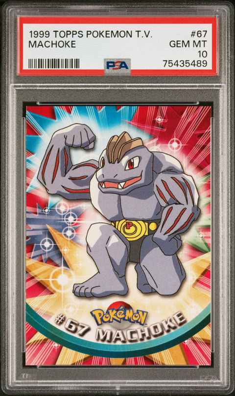 1999 Topps Pokemon Tv #67 Machoke PSA 10