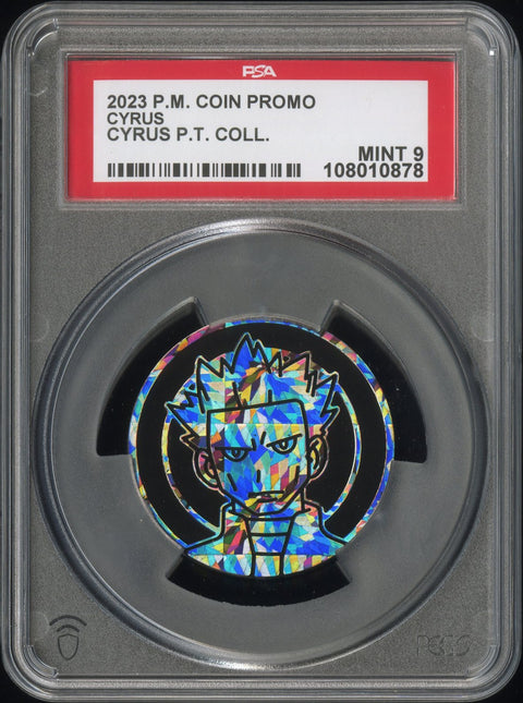 2023 Pokemon Coin Promo Cyrus Cyrus P.T. Coll. PSA 9