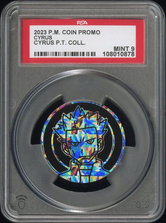 2023 Pokemon Coin Promo Cyrus Cyrus P.T. Coll. PSA 9
