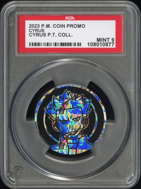 2023 Pokemon Coin Promo Cyrus Cyrus P.T. Coll. PSA 9