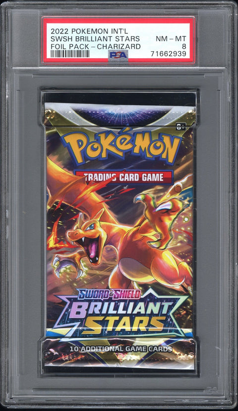 2022 Pokemon Sword & Shield Brilliant Stars Foil Pack PSA 8