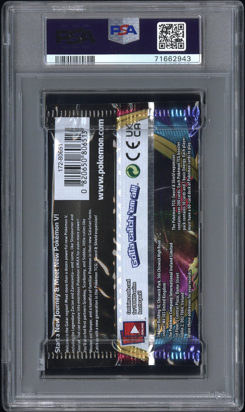 2020 Pokemon Int'L Sword & Shield Foil Pack PSA 8