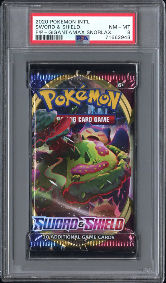2020 Pokemon Int'L Sword & Shield Foil Pack PSA 8