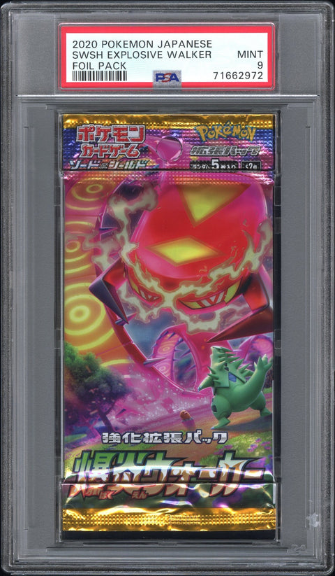 2020 Pokemon Japanese Sword & Shield Explosive Walker Foil Pack PSA 9