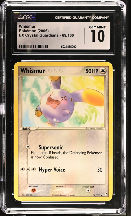 2006 EX Crystal Guardians #69/100 Whismur CGC 10