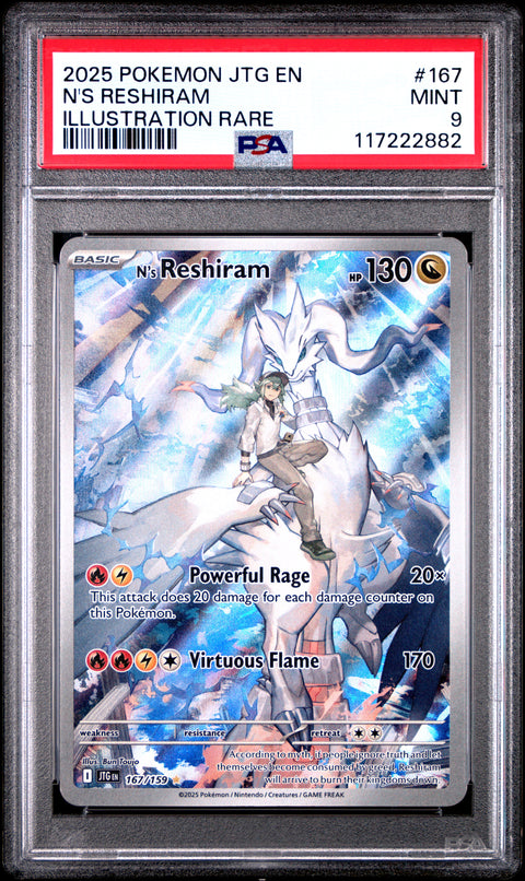 2025 Pokemon Jtg En-Journey Together N'S Reshiram #167 PSA 9