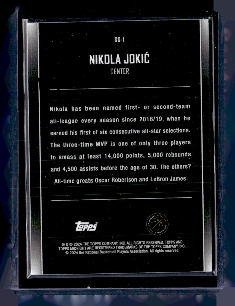 2023-24 Topps Midnight #SS-1 Nikola Jokic Star Studded Dusk #/75