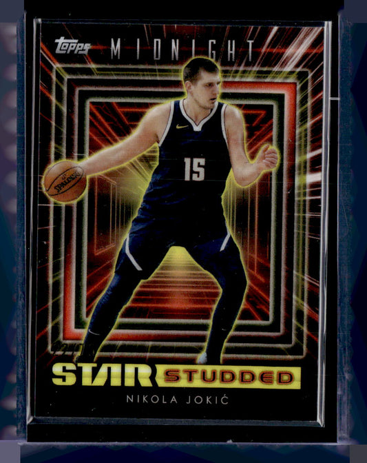 2023-24 Topps Midnight #SS-1 Nikola Jokic Star Studded Dusk #/75