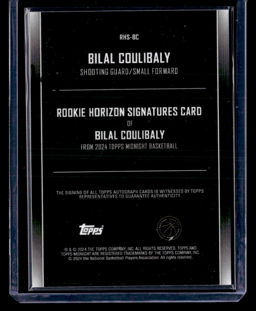 2023-24 Topps Midnight Bilal Coulibaly Rookie Horizon Signatures Dusk #/75