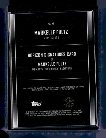 2023-24 Topps Midnight #HS-MF Markelle Fultz Horizon Signatures Dusk #/75
