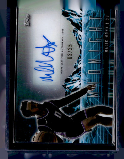 2023-24 Topps Midnight #HS-MM Malik Monk Horizon Signatures Moonrise #/25