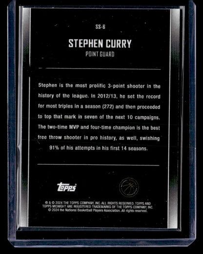 2023-24 Topps Midnight #SS-6 Stephen Curry Star Studded