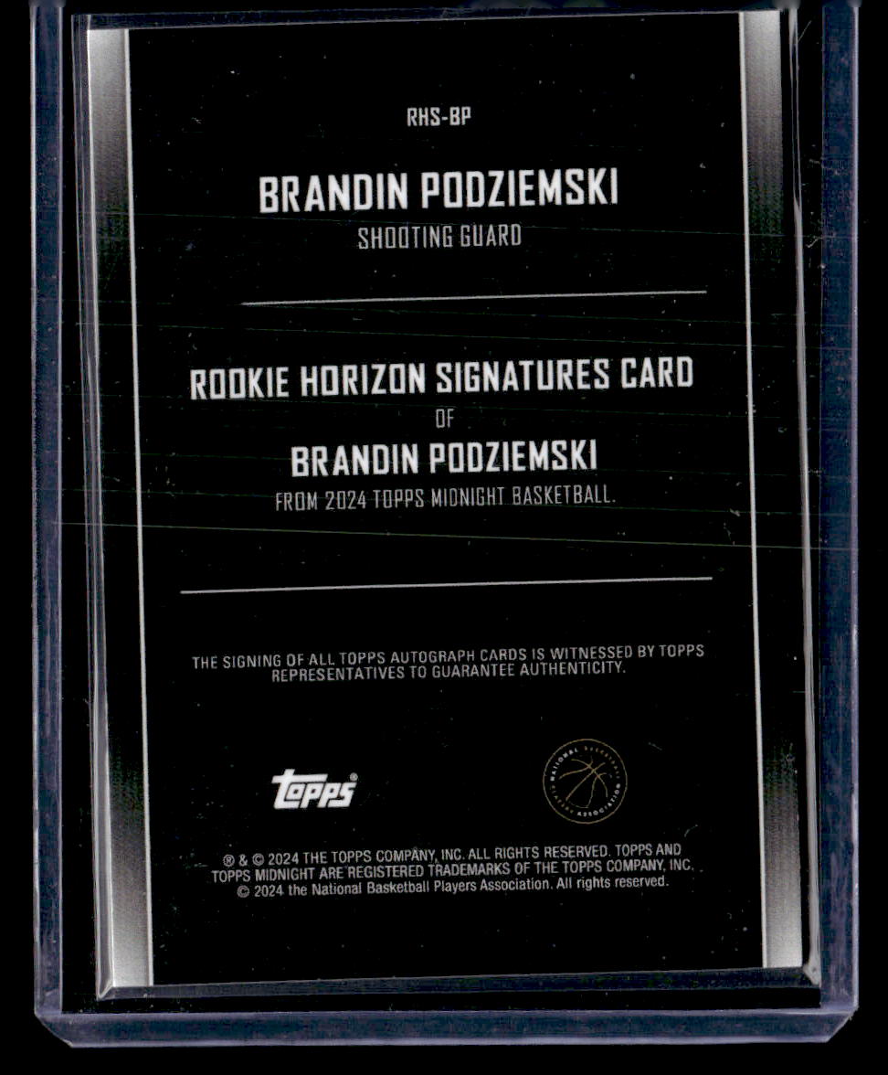 2023-24 Topps Midnight Brandin Podziemski Rookie Horizon Signatures #/199