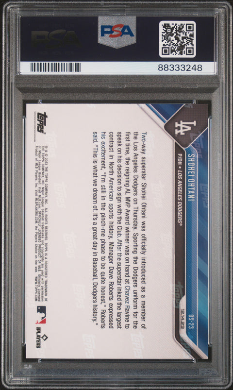 2023 Topps Now Offseason #OS23 Shohei Ohtani PSA 10 88333248