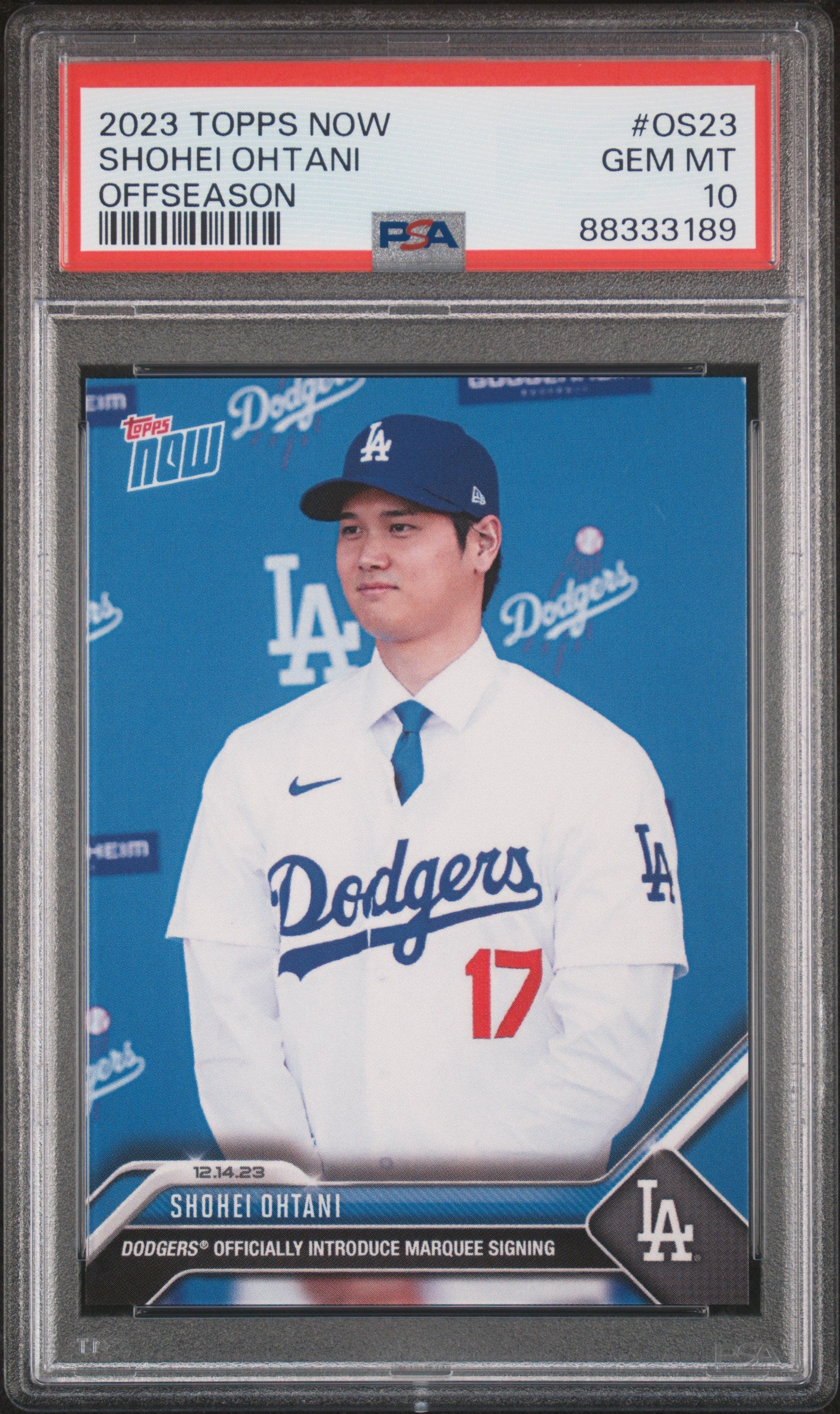 2023 Topps Now Offseason #OS23 Shohei Ohtani PSA 10 88333189