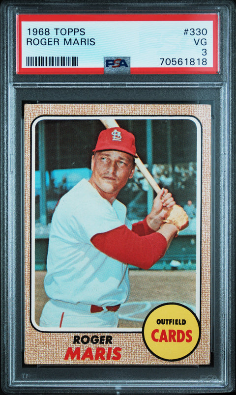 1968 Topps #330 Roger Maris PSA 3 70561818