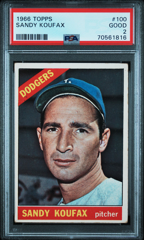 1966 Topps #100 Sandy Koufax PSA 2 70561816