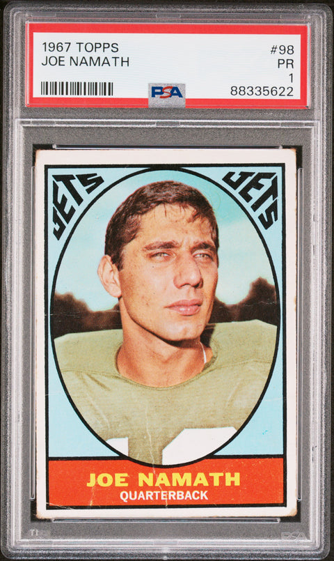 1967 Topps #98 Joe Namath PSA 1 88335622