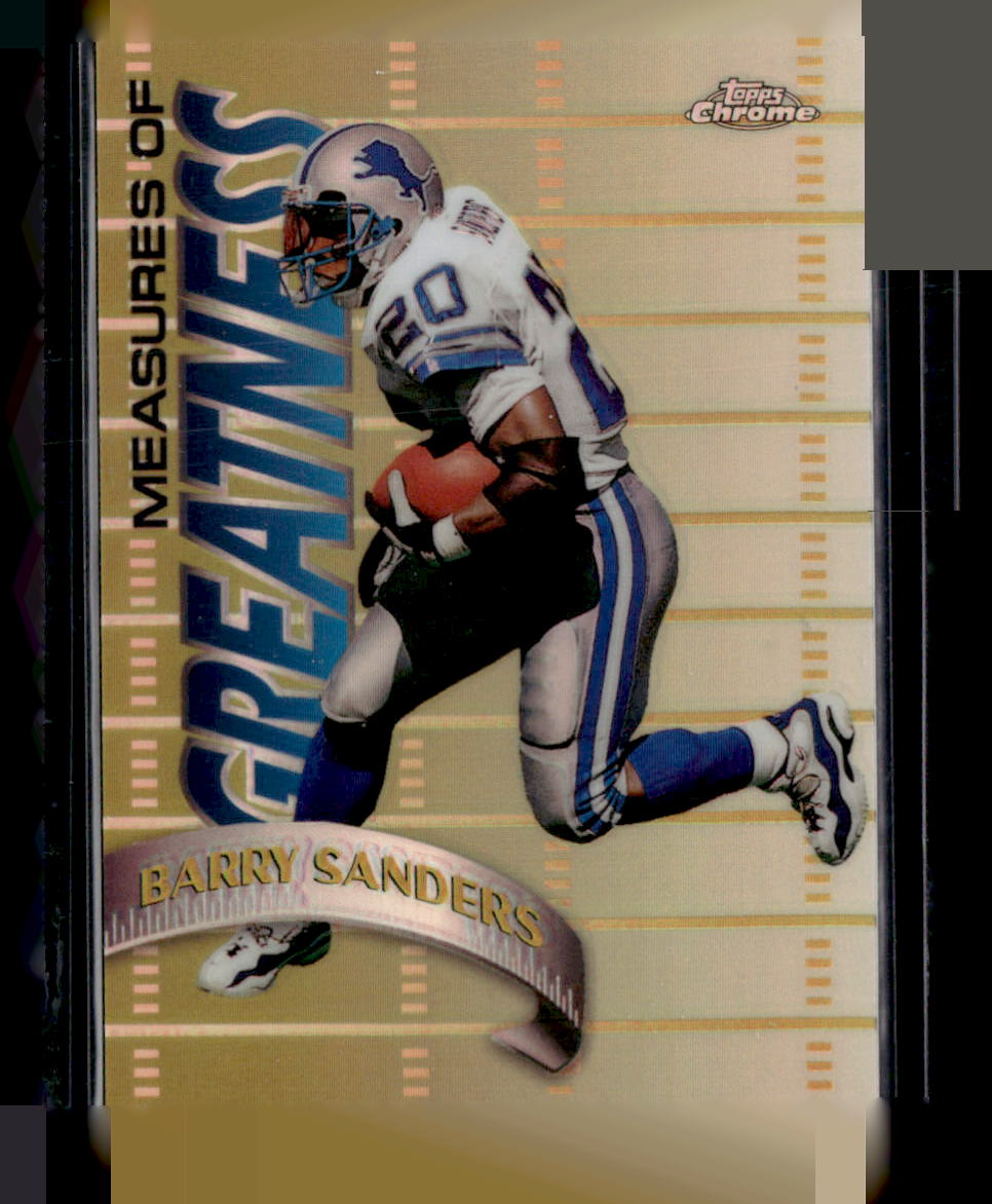 1998 Topps Chrome #MG10 Barry Sanders Measures of Greatness Refractors