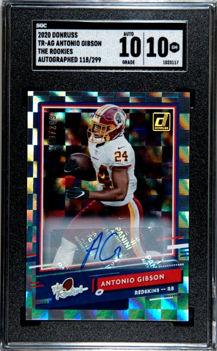 2020 Donruss #TR-AG Antonio Gibson The Rookies Auto. SGC 10 1023117