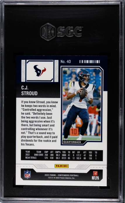 2023 Panini Contenders #40 Cj Stroud Retail SGC 9.5 3714889