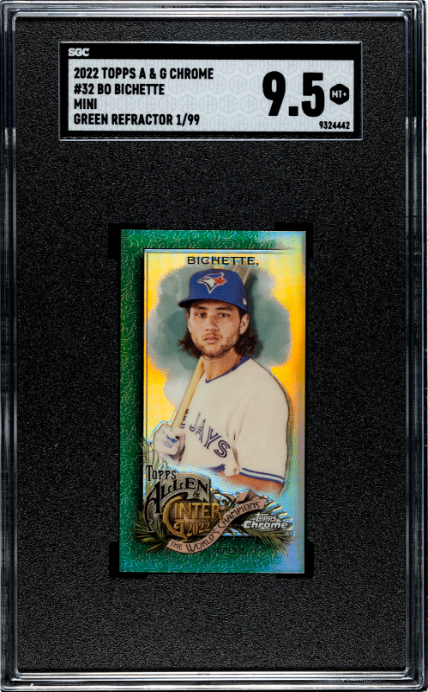 2022 Topps A & G Chrome #32 Bo Bichette Mini Green Refractor SGC 9.5 9324442