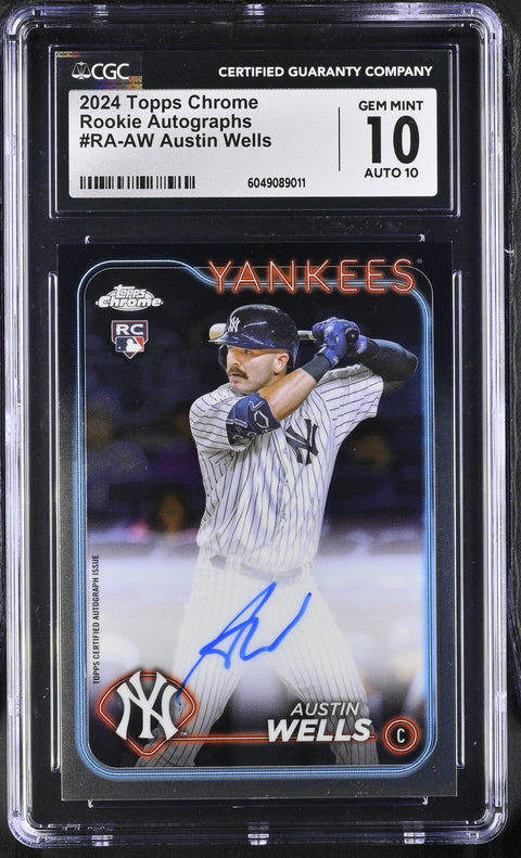 2024 Chrome #RA-AW Austin Wells Rookie Autographs CGC 10 6049089011