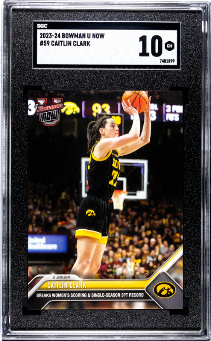 2023-24 Bowman U Now #59 Caitlin Clark SGC 10 7481899
