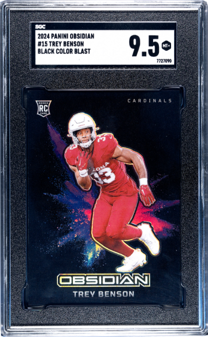 2024 Panini Obsidian #15 Trey Benson Black Color Blast SGC 9.5 7727090