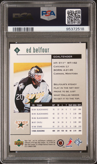 1998 Upper Deck Black Diamond #26 Ed Belfour Single PSA 9 95372518