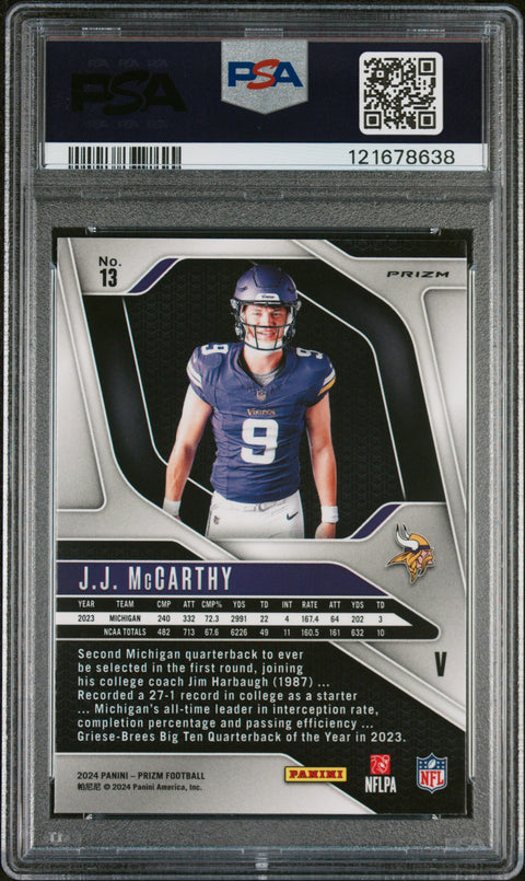 2024 Panini Prizm Rookie Variation #13 Jj Mccarthy PSA 9 121678638