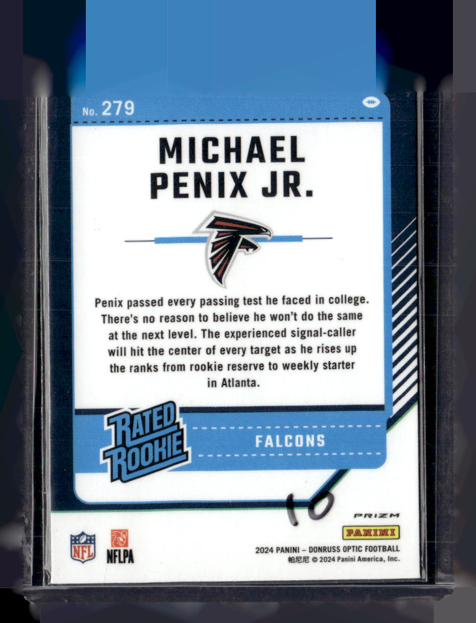 2024 Donruss Optic #279 Michael Penix Jr. Purple Shock