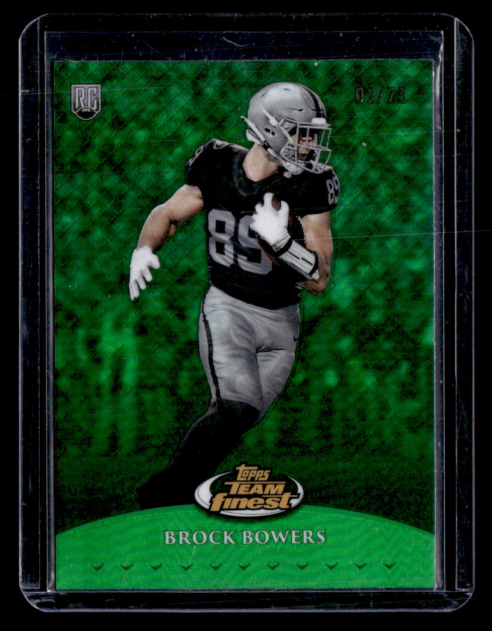 2024 Finest #TF-9 Brock Bowers Team Finest Green Refractor #/75