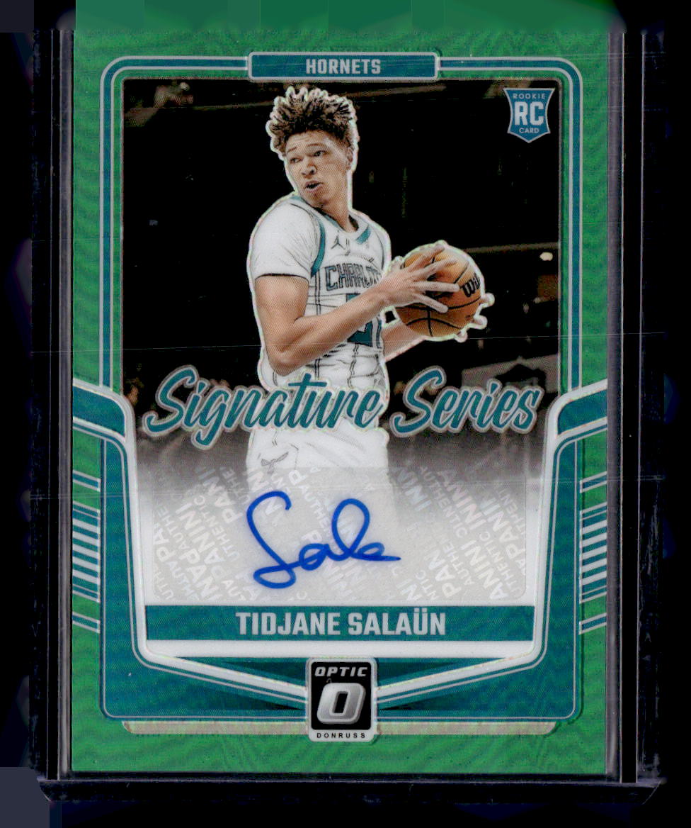 2024-25 Donruss Optic #SS-SAL Tidjane Salaun Signature Series Green #/49
