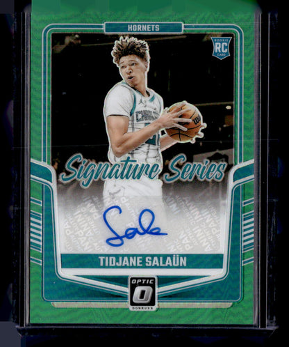 2024-25 Donruss Optic #SS-SAL Tidjane Salaun Signature Series Green #/49