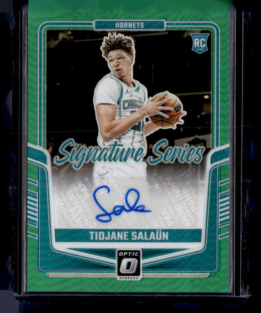 2024-25 Donruss Optic #SS-SAL Tidjane Salaun Signature Series Green #/49