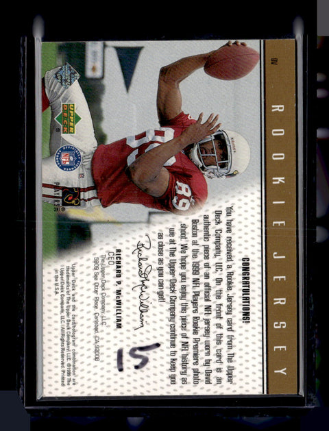 1999 Upper Deck #DV-P David Boston Game Jersey Patches