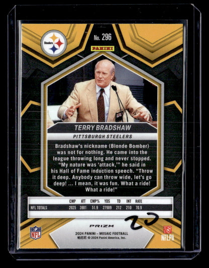 2024 Panini Mosaic #296 Terry Bradshaw Mosaic Genesis