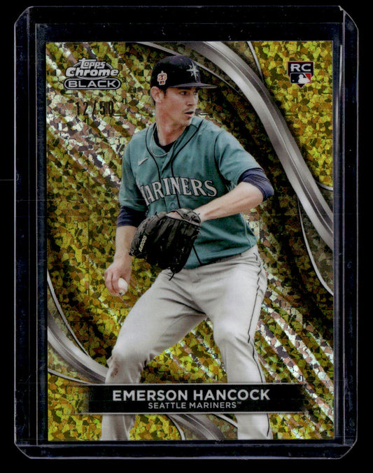 2024 Topps Chrome Black #52 Emerson Hancock Gold Refractors #/50