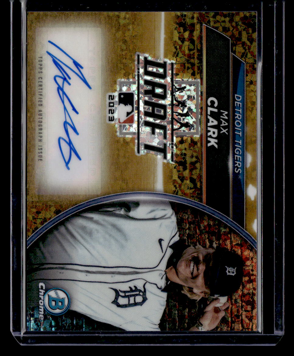 2023 Bowman Draft #BDNA-MC Max Clark Autographs Gold Refractor #/50