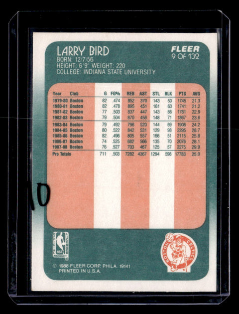 1988-89 Fleer #9 Larry Bird