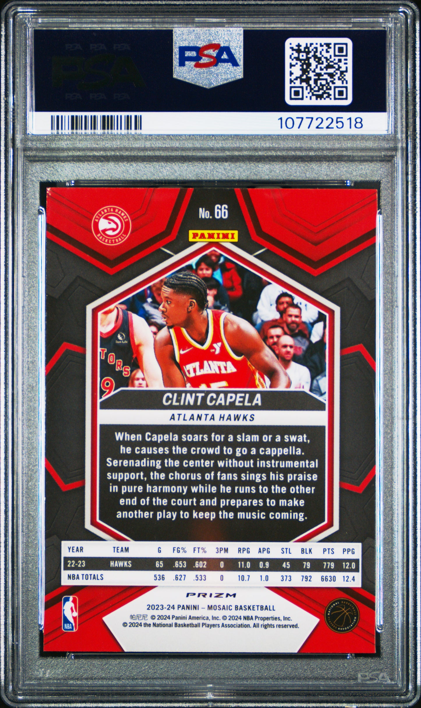 2023 Panini Mosaic #66 Clint Capela Genesis PSA 10 107722518