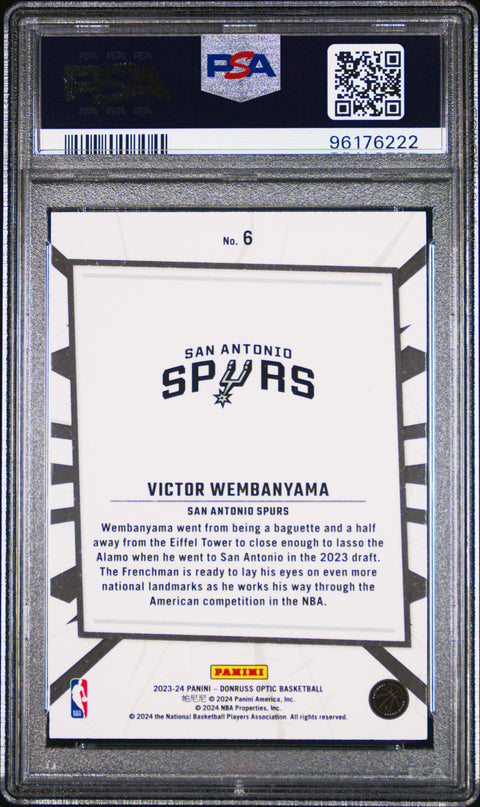 2023 Panini Donruss Optic My House #6 Victor Wembanyama PSA 9 96176222