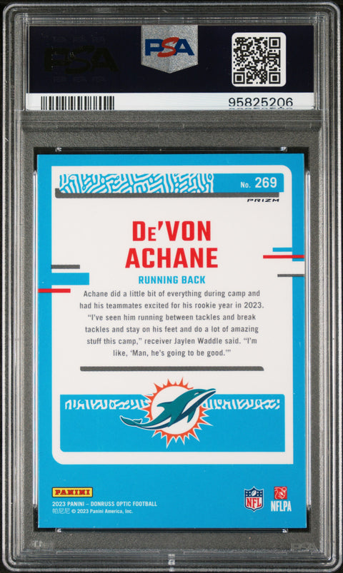 2023 Panini Donruss Optic #269 De'Von Achane Holo PSA 10 95825206